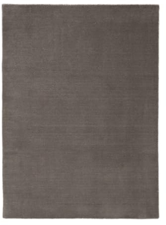 carpetfine handgefertigter Wollteppich Gabbeh Lola Grau 80x150 cm Weich, Hochwertig, Zeitlos | Reine Schurwolle für Gemütlichkeit & Eleganz im Wohn- und Schlafzimmer