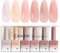 CANNI Vernis à Ongles Gel Semi Permanent 6 Couleur Lot Vernis à Ongles UV Gel Nail Polish Couleur pâte de Transparent nude violet beige rose violet für Maniküre Nageldesign