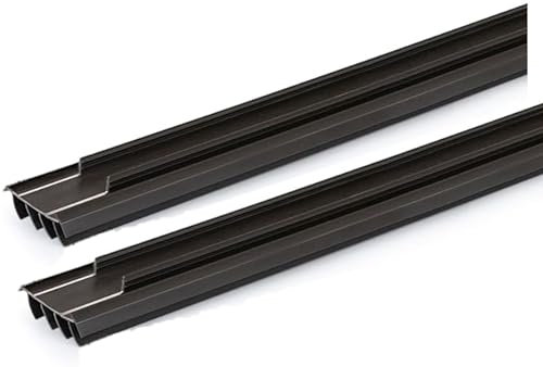 Vinyl Replacement Under Door Seal, Door Bottom with Fins for Exterior Doors, Weather Stripping Door Seal - 36 inches (2, Brown)