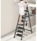 WWERTYY Escabeau Pliable Robuste pour Grenier, échelle de Sortie pour Maison à Deux étages, échelle d'escalade avec établi supérieur, escabeau Noir (7 marches - 2 m (6,6 pi))