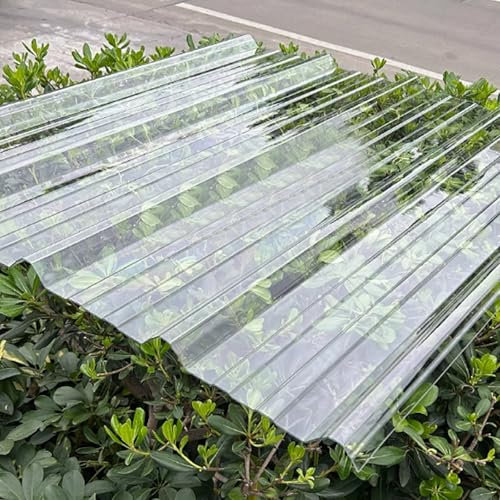 Wellblech,Regendichte Dachplatten,Profilplatten,Fiberglas-Tageslichtplatten,Wasserdichte Schalldichte und UV-Beständige Seitenplatten,Schuppen Verkleidungspaneele (0.9x1.6m/35x63in,17 pcs)