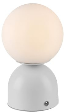 Just Light. Akku Tischleuchte Schöner Wohnen-Kollektion RUDI, Tischlampe aufladbar, USB (weiß)