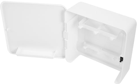 EXAOMBLE Porte-Clés Magnétique Mural Compact Blanc Support Multifonction pour Rangement de Clés et Lettres, Installation sans Perçage, pour Entrée et Bureau