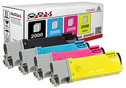OBV 4X kompatibler Toner passend für Dell 1320 / 1320c / 1320CN / 2130CN / 2135CN schwarz, Cyan, Magenta, gelb