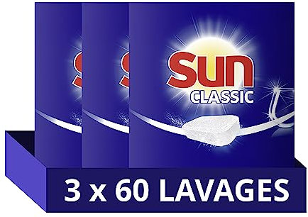 Sun Tablettes Lave Vaisselle Classic Standard 60 Lavages Lot de 3