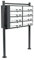 Wiltec 8er Briefkastenanlage Weiß/Anthrazit 270 x 898 x 1500 mm, Standbriefkasten mit 2x4 Fächern, Schlüssel und Namensschild, Briefkasten Postkasten mit Ständer