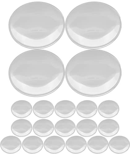 Hemobllo 20 Stück Optische Linse - Doppelkonvexlinsen mit 42mm Durchmesser, 68mm Brennweite Bikonvexe Linse Lupenlinse