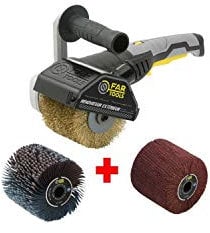FARTOOLS Pack 615127 : Rénovateur REX120C + brosse nylon et lanieres - Spécial bois. métal et pierre - Surfaces planes ou complexes