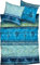 Casatex Bettwäsche Indi Satin blau-türkis Größe 135x200 cm (40x80 cm)