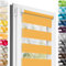 Estika Doppelrollo Klemmfix ohne Bohren - 70 cm x 150 cm - Orange - 27 Stofffarben, Tag und Nacht Duo Rollo, Rollos für Fenster ohne Bohren, Fenster Sichtschutz (70 cm Stoffbreite)
