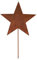 Deko Kind - Rostiger Stern zum Stecken - 18x18cm - Wetterbeständig - Edelrost - Rost Gartenstecker - Metall - Gartenfigur - Rost Deko - Wanddeko - Roststern - Sterne