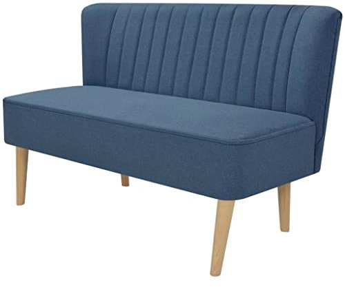 Makastle Sofa 2 Sitzer Couch Polstersofa Lounge Bank Küchensofa Sitzbank Polsterbank Sofa Küchenbank Sofabank Sitzmöbel Wohnzimmer, 117 x 55,5 x 77 cm Blau