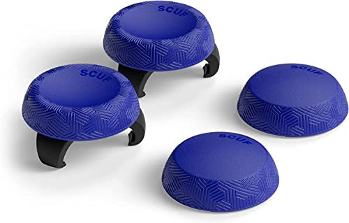 SCUF Poignées de Pouce pour Joystick de Contrôle - Pack 4 avec 2 Bases - Tactique - Joystick Thumb Grips Pour Xbox One et Xbox Series X|S, PS4, PS5, Nintendo Switch Contrôleur Pro - Bleu