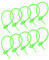 Sourcing Map 6 Inch Reusable Silicone Zip Ties - All-Purpose Bag Clips, Cable Ties, Bread Tie, Household Twist Ties (Emerald Pack of 12)