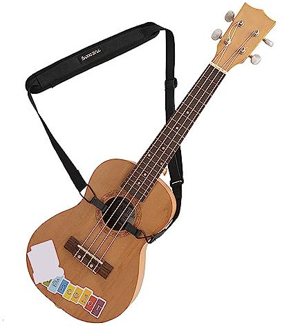 OhMill Cinghia per Ukulele in Cotone Antiscivolo e Regolabile Con Gancio - Accessori per Chitarra e Strumenti Generali