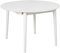 AC Design Furniture Monty Table à Manger Extensible pour 6 Personnes, Plateau Rond Blanc avec Pieds Ronds, Table de Cuisine avec Plateau Extensible, Ø 115 x H 75 cm