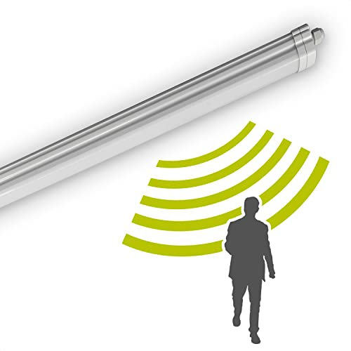 INNOVATE LED Feuchtraumleuchte mit Bewegungsmelder 160cm | 45W Werkstattlampe LED | 4000K Kellerlampe | Feuchtraumlampe | IP65 Deckenleuchte für Garage, Keller | Wannenlampe | Wannenleuchte