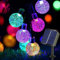 owwasd Guirnalda Luces Exterior Solares, 6.5M 30 LED Cadena de Luces Impermeable 8 Modos De Iluminación para Interiores y Exteriores Jardín, Navidad, Terraza, Patio, Fiestas(Coloreado)