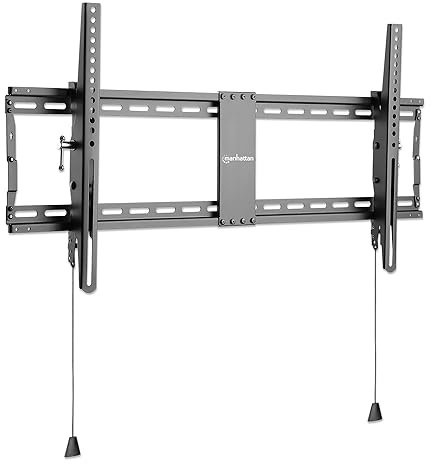 Manhattan Flache, neigbare TV-Wandhalterung für große 109-254 cm (43-100 Zoll) Fernseher bis zu 69,9 kg, ultraflaches Design, federgesichert, Zugschnur, max. 800 x 400 VESA - 462020