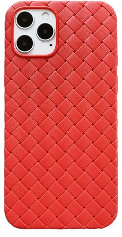 HORRON Atmungsaktive Mesh Grid Weave Handyhülle für iPhone 13 12 11 Pro Max 12 Mini XR X XS Max 6S 7 8 Plus SE 2020 weiches Silikon, rot, für iPhone 7 Plus