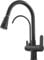 OUGOO 3 Way Kitchen Tap with Pull Out Spray, 3 in 1 Kitchen Mixer Tap with Drinking Water Filter Outlet, 360° Swivel Dual Lever Sink Taps, 304 Stainless Steel [Matte Black]