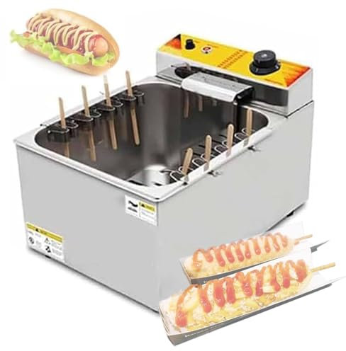 DOZPAL 1900 W Käse-Hotdog-Sticks-Bratmaschine, kommerzielle automatische Wurst-Bratanlage für Restaurant, Heimküche, Snackbar