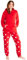 CityComfort Set Pigiama Donna Invernale in Pile, Pigiami con Cappuccio, 2 Pz Abbigliamento da Casa, Regalo Donna Adolescenti (Rosso,XXL)