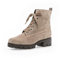 Gabor Damen Combat Boots, Frauen Stiefeletten,schnürstiefel,Winterstiefel,Winterschuhe,gefüttert,Stiefel,Bootee,Desert (Mocca),44 EU / 9.5 UK