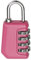 QUARKZMAN Kombinations-Schloss, 4-stelliges Vorhängeschloss Kombination Outdoor Wasserdichtes Spindschloss für Fitnessstudio Gepäck Zuhause Sport Hasp Aufbewahrung, Pink Packung mit 1