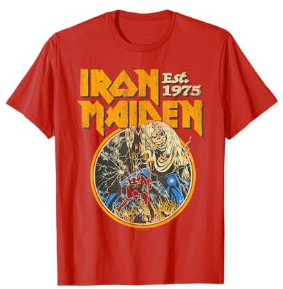 Iron Maiden - Vintage Beast Circle Red T-Shirt