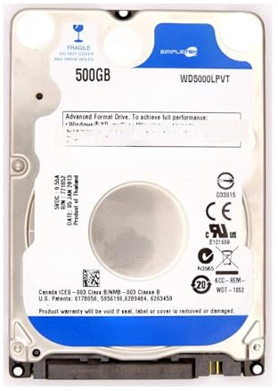 SIMPLETEK - HDD Hard Disk Interno 500 GB SATA 2.5 Notebook Laptop PC Blue (Ricondizionato)