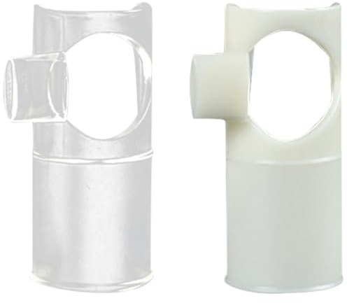 KAJNBN Boquilla para Flauta Travesera de Tono C/d, 2 Piezas de Repuesto en Color Blanco Crema y Transparente, Accesorio para Instrumentos Musicales, Ayuda para Soplar Flauta