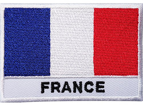 Parche bordado de la bandera de Francia para planchar o coser en ropa, camiseta, bolsa, sombrero