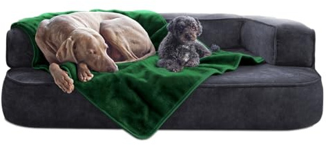 tierlando® Hundedecke Lilly Flauschige Kuscheldecke aus Plüsch, für Hunde Katzen und Welpen, waschbar und mobil einsetzbar, aus Acryl und Polyester Größe: 150x100cm | Farbe: 32 Dunkelrgürn