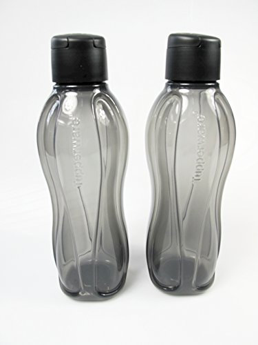 TUPPERWARE To Go Eco 1,0L schwarz (2) C138 Trinkflasche Easy Ökoflasche Flasche P 21470