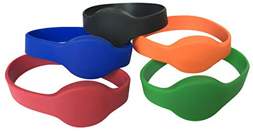 YARONGTECH Umweltfreundlich 125KHz EM4100 Blau Rot Grün Orange Schwarz Wasserdicht ArmBand Silikon RFID Armband 5 Stück
