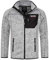 Geographical Norway Felpa da uomo in pile con zip, con tasche oblique, colletto alto, bianco, M