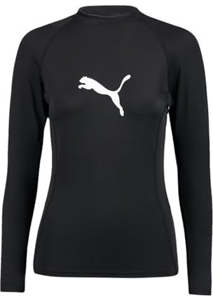 PUMA Femme Rashguard Maillot De Bain, Noir, XL EU