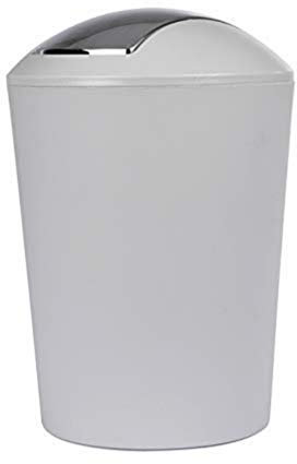 douceur d'intérieur, Poubelle Flic Flac (5.6 L) Vitamine Gris Clair, Plastique