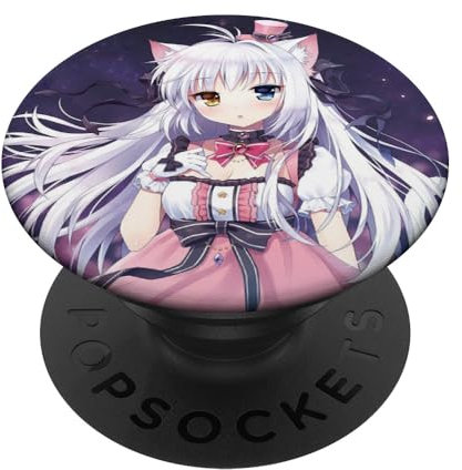 Anime Girl Japanisch Ästhetisch Anime Otaku Geschenk PopSockets PopGrip: Ausziehbarer Sockel und Griff für Handys/Tablets mit Tauschbarem Top PopSockets Klebender PopGrip