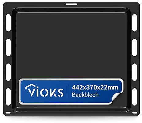 VIOKS Plaque de cuisson en émail - 442 x 370 x 22 mm - Pour Bosch 00748225 - Pour four, accessoires de cuisinière Bosch et cuisinière Constructa
