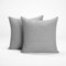 Deconovo Kissenbezug Leinen Optik Kissenhülle Kissenbezüge mit Verstecktem Reißverschluss Sofa Zierkissenhülle, 45x45 cm, Grau, 2er Set