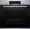 Bosch HRA534BS0 Serie 4 Einbau-Backofen mit Dampfunterstützung, 60 x 60 cm, EcoClean Direct Reinigungshilfe, 3D Heißluft Backen auf 3 Ebenen, Dampfunterstützung, Silber