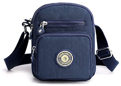 Milky Way Damen Umhängetasche aus Nylon mit mehreren Taschen, für Damen und Mädchen, zum Einkaufen, Wandern, für den täglichen Gebrauch (blau)