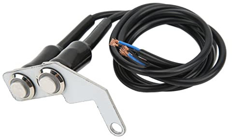 Interruptor de Luz de Manillar de Motocicleta, Interruptor de Manillar LED Universal ATV, Botón de Encendido Y Apagado para Luz de Peligro, Luz Antiniebla, Faro Compatible con(Luz Roja Mano Derecha)