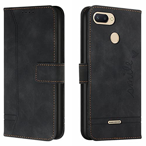 Lihondar Funda para Huawei P8 Lite 2017, Premium PU Cuero Billetera Tapa Flip Protectora Carcasa Libro Case Magnético con Tapa y Ranura para Tarjetas Piel Cartera para Huawei P8 Lite 2017 (Negro)