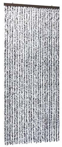 Goliraya Moustiquaire Rideau de Porte Marron et Beige 90 x 220 cm Chenille (Marron et Beige 100 x 220 cm)