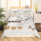 Couples Lovely Gris Blanc Housse de Couette 220x240 cm avec 2 taies d'oreiller 65x65 cm 100% Microfibre Fleurs papillon colibri décor literie pie fleur branche impression housse de couette Love