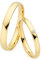 123traumringe Eheringe in 333 Gold I Partnerringe mit Brillant & Etui I Gravierbare Eheringe mit Ringgröße 50-72mm I Damenring in 2,5mm Breite + Herrenring in 3mm Breite & 1,3mm Stärke I P25/P21