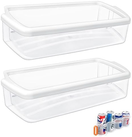 [2 Stück] Verbessertes WPW10321304 Kühlschranktürregal Ersatz kompatibel mit Whirlpool Kühlschranktür Regal Abfallbehälter Teile WRS325FDAM04 WRS322FDAW04 WRS325FDAM02 WSF26C3EXF01 W10321304 AP6019471